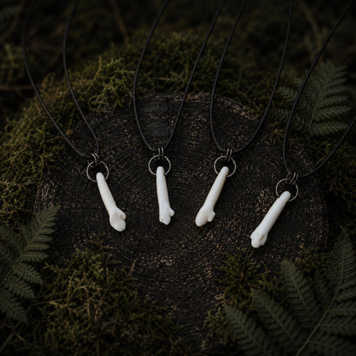 Přívěsek ze zubu, řezáku (fantasy, primal, larp) M