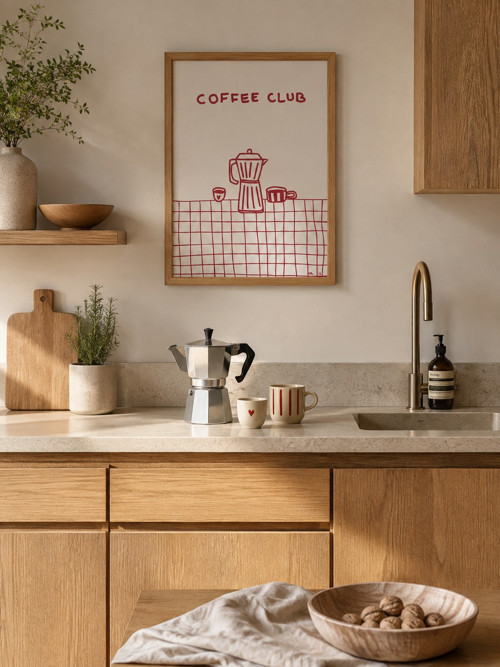 Plakát k tisku Coffee Club moka konvička