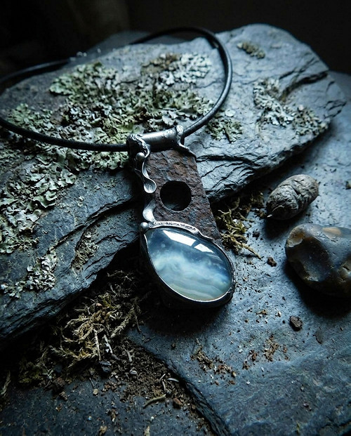Náhrdelník chalcedon...Fäy..autorský šperk