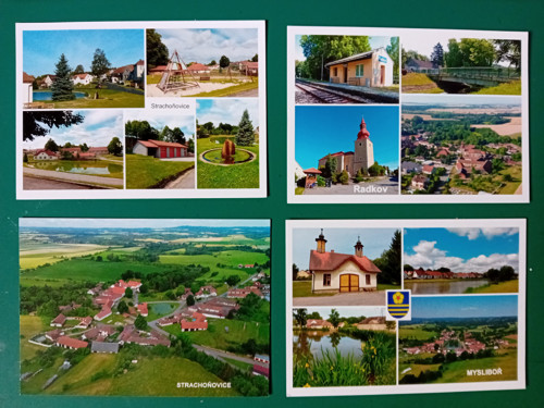 Pohlednice 4 ks Kolekce Vysočina