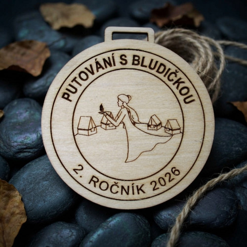 Dřevěná medaile Bludička