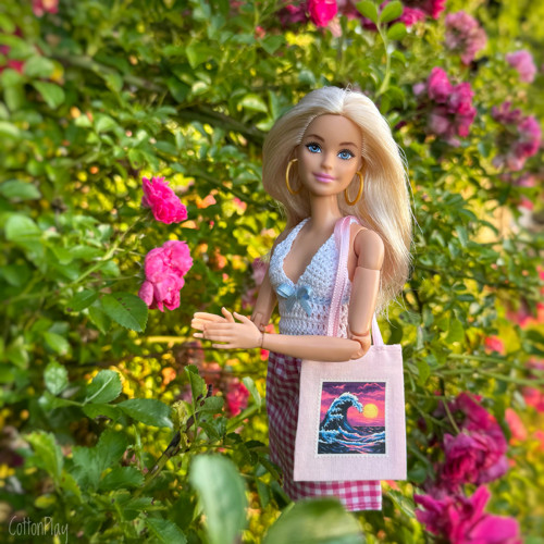 Taška pro Barbie - Velká vlna, světle růžová