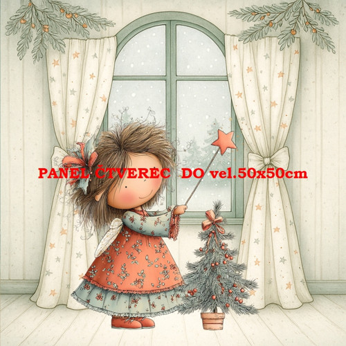 Bavlněný panel 10x10 cm — foto 1