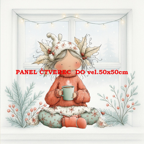 Bavlněný panel 10x10 cm — foto 1