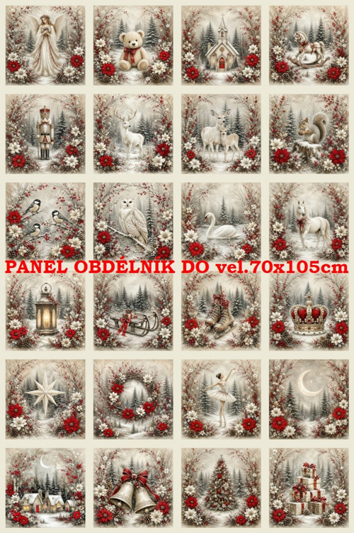 Bavlněný panel 40 x 60 cm