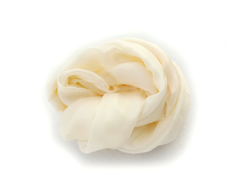 "creme" hedvábná šála, 150x40 cm — foto 1