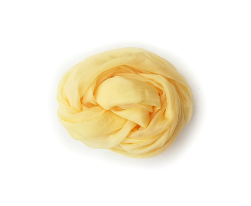 "creme yellow" hedvábná šála, 150x40 cm — foto 1