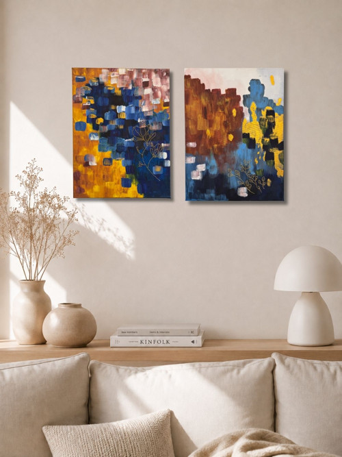 Set dvou abstraktních obrazů 30x40cm