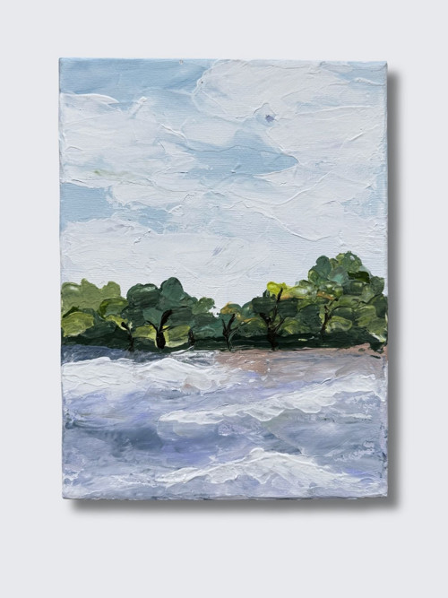 Jemný obraz: Pobřeží 18x24 cm