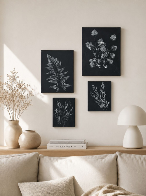 Set čtyř přírodních obrazů: 30x24 cm, 24x18 cm