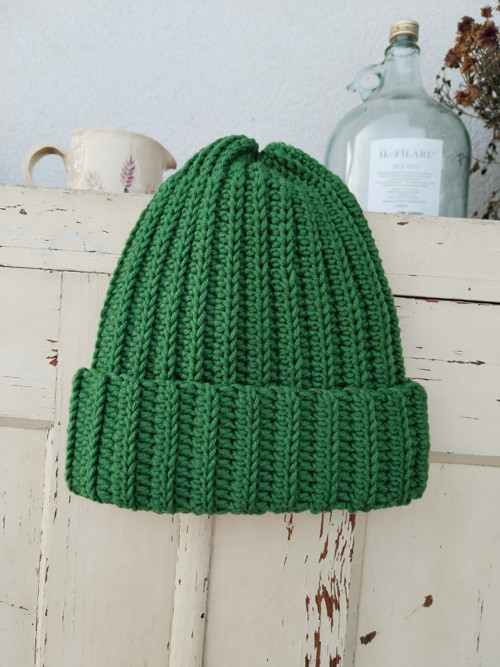 Háčkovaná čepice Merino
