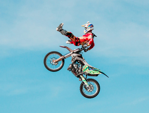 Panel z kočárkoviny 21x16 cm: Dirtbike motorka