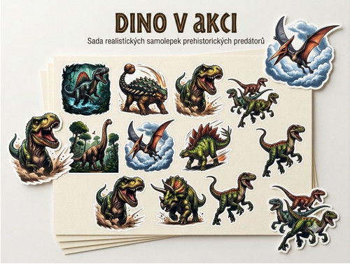DINO v akci - samolepky