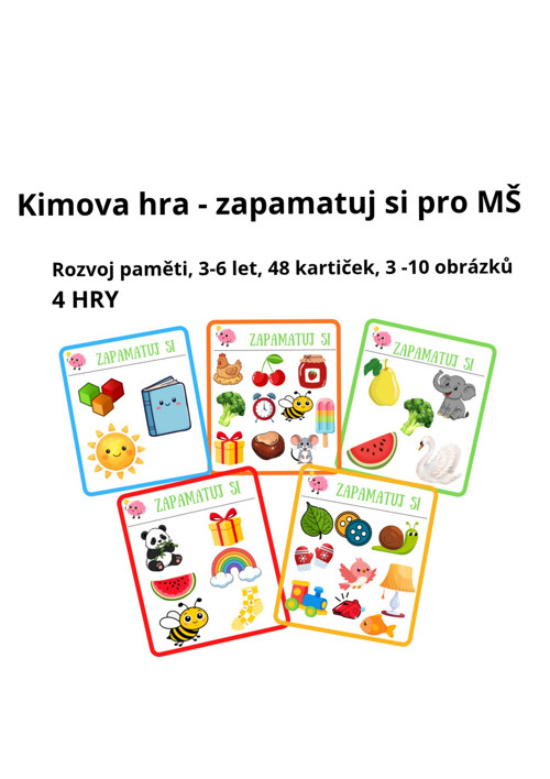 Kimova hra 48 ks Rozvoj paměti