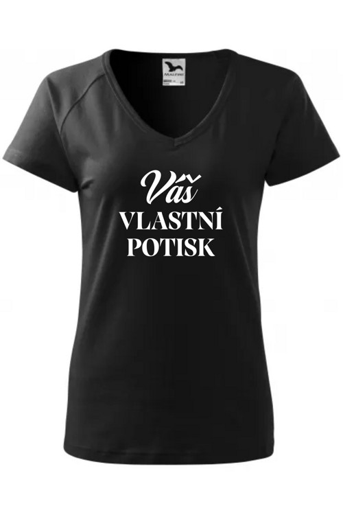 AKCE: Černé dámské tričko (XXL) VLASTNÍ POTISK