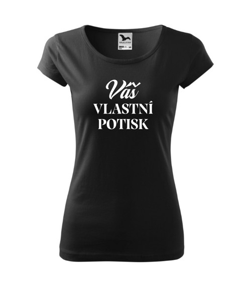 AKCE: Černé dámské tričko (XXL) VLASTNÍ POTISK