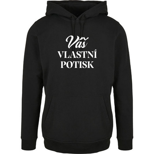 AKCE: Černá pánská mikina (XS) VLASTNÍ POTISK