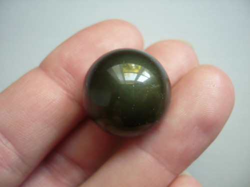 Kulička - obsidián duhový 21 mm, č.43f