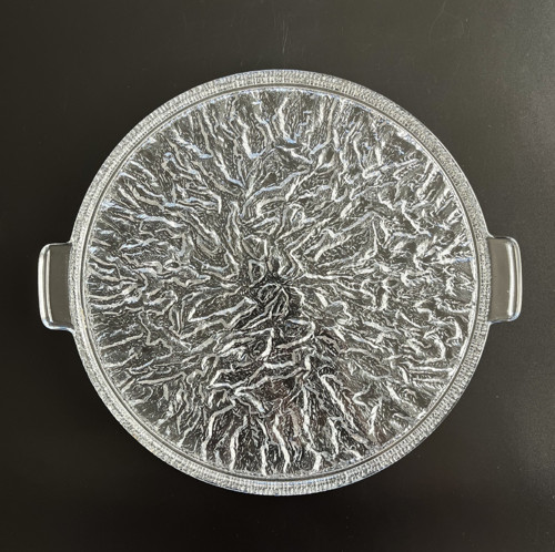 Dortový skleněný tác Arktis 29 cm, Georgshutte