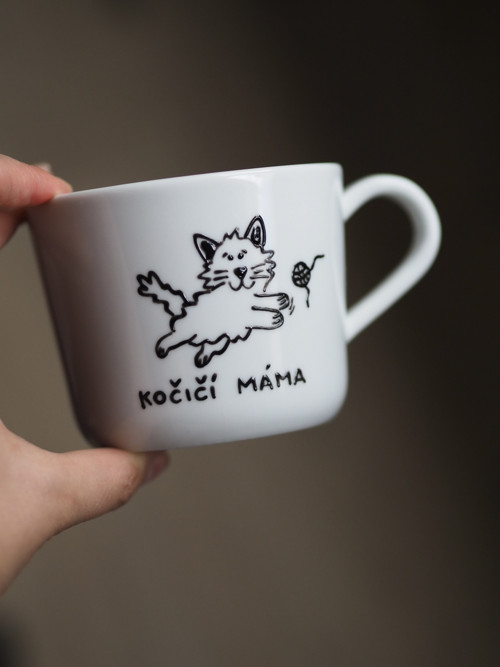 Ručně malovaný hrníček KOČIČÍ MÁMA