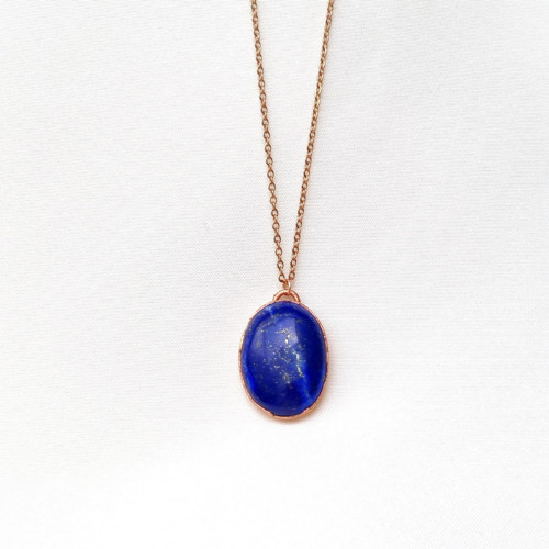 Lapis lazuli s pyritem - náhrdelník