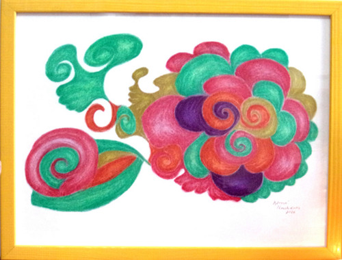 Autorský relaxační obraz Naděje 3, suchý pastel