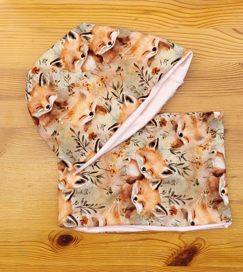 Set čepice a nákrčníku lištičky - obvod 50 cm