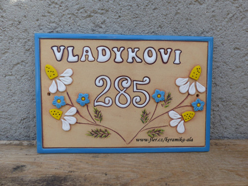 Keramická cedulka na přání / na objednávku