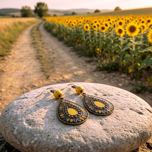 Náušnice - slunečnice — foto 1