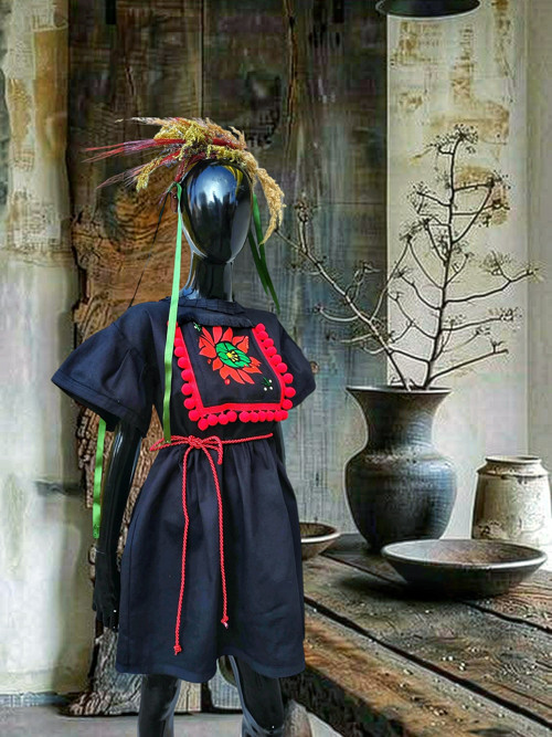 Ako. Nosiť šaty s folklórom motívom