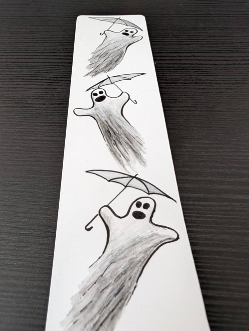 Minimalističtí duchové s paraplíčky