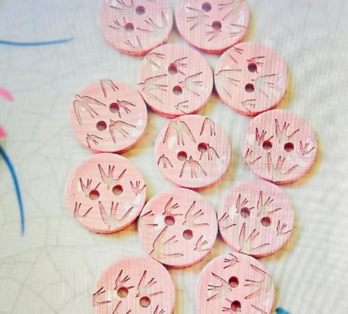 Plastové knoflíky 15 mm (1ks) - růžová