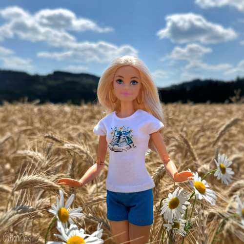 Kraťasy pro Barbie - modré — foto 1