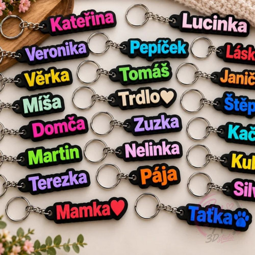 Personalizovaná klíčenka se jménem na přání