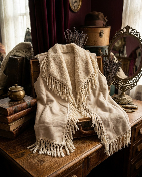 Vestička boho třásňová — foto 1