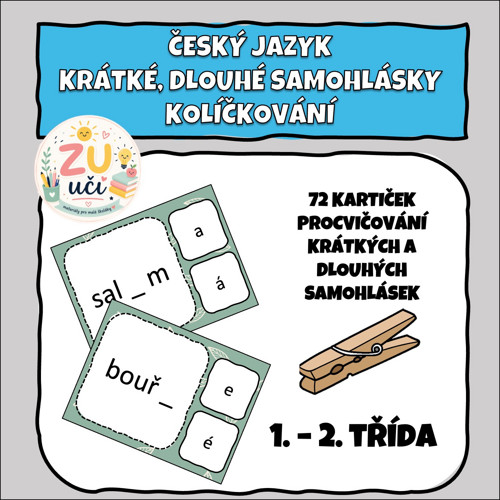 Kolíčkování - Krátké a dlouhé samohlásky