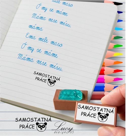 Školní textové razítko Samostatná práce