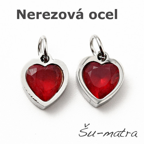 Přívěsek z nerezové oceli s krystalem CZ