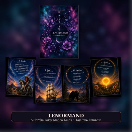 Autorské Lenormand karty s významy – Medea Kulak