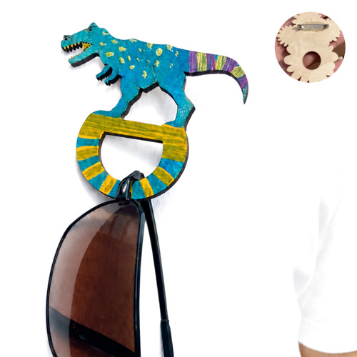 Úchyt na brýle - Dinosaurus