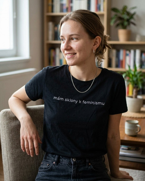 Tričko „Sklony k feminismu“ – černé, XS