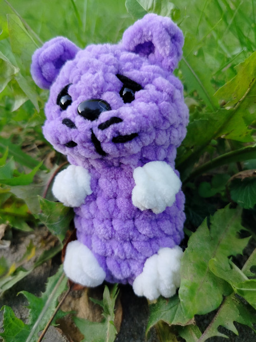 Háčkovaná mini kočka