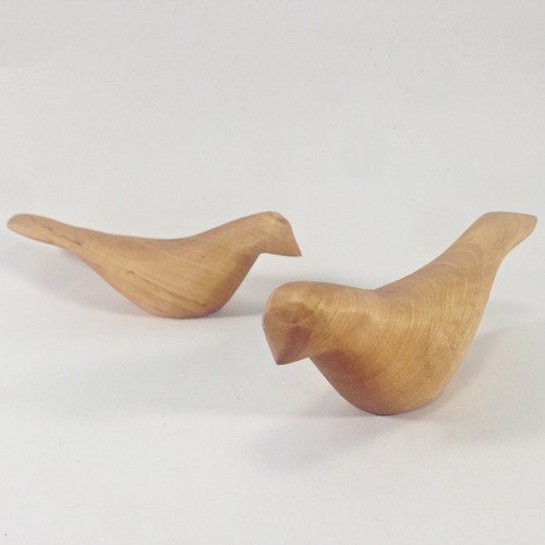 PTÁČEK stylizovaný ZOBAJÍCÍ 1 ks (dub) 19x10x5cm