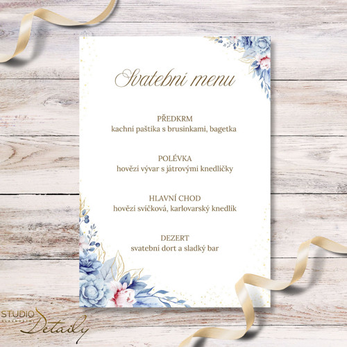 Svatební menu - Modrá romance