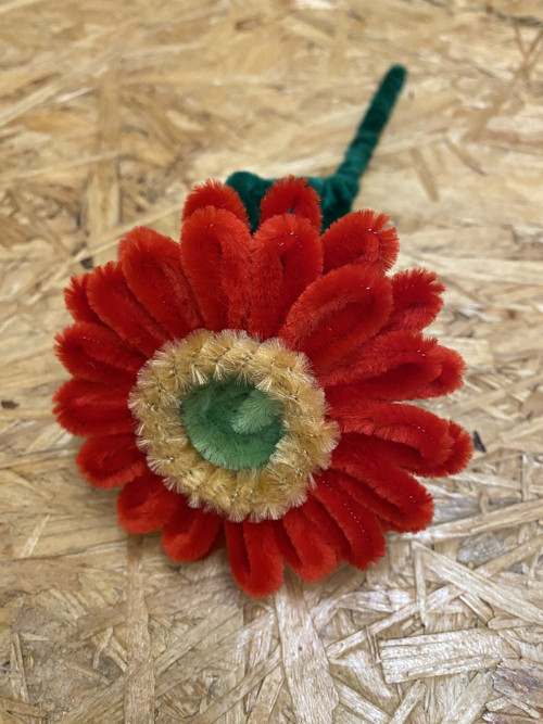 GERBERA z chlupatých drátků