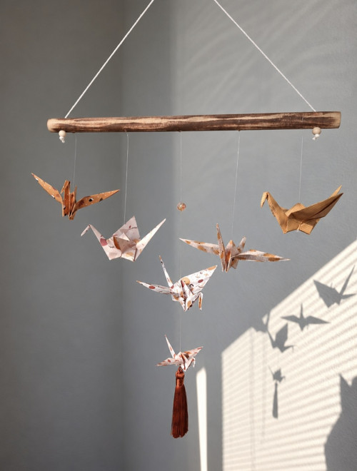Podzimní dekorace s origami jeřáby