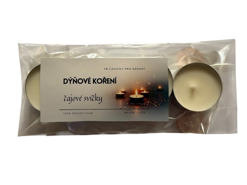 Čajové svíčky ze sójového vosku- Dýňové koření
