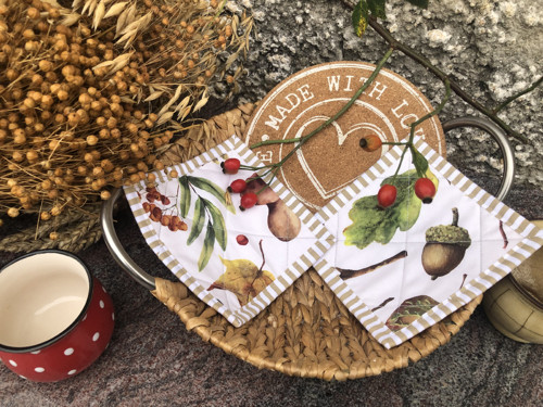 Podzimní podkafíčka 15x15 cm