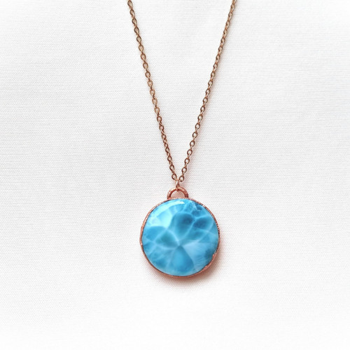 Larimar - autorský náhrdelník s top larimarem