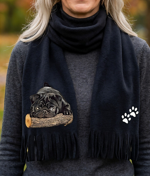 Mops Zimní Fleecová Šála — foto 1